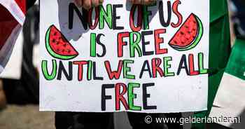 Demonstratie op Radboud Universiteit om acties in andere steden te steunen