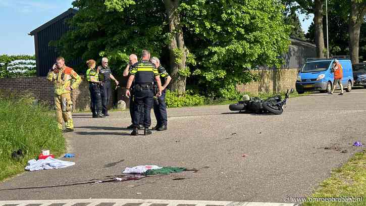 Botsing tussen motor en tractor: man en vrouw zwaargewond naar ziekenhuis