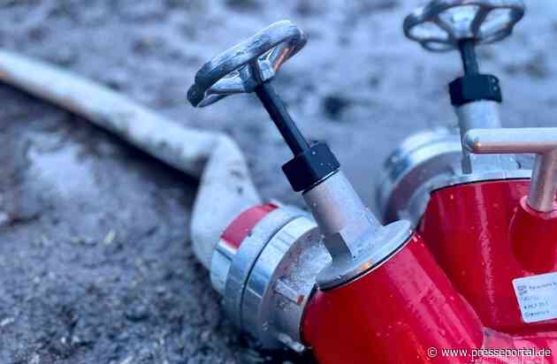 FW Hünxe: Feuer durch Gasgrill - Brandausbreitung verhindert, Folgeeinsatz Amtshilfe