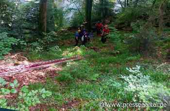 FW Pforzheim: Personenrettung aus unwegsamen Gelände