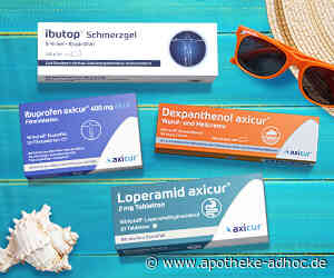 Jetzt mit Produkten von axicur® die Reiseapotheke ausstatten