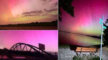 So schön waren die Polarlichter am Wochenende in Bayern und der Region