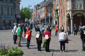 Stiltecirkel voor Palestina op de Markt