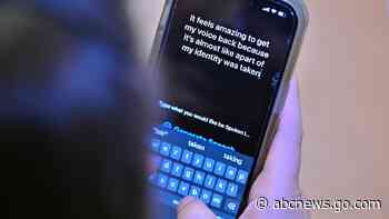 Illness took away her voice. AI created a replica she carries in her phone