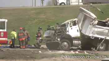 The driver of a dump truck in a serious crash on Circle Drive has died, police say