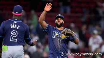 Rosario drives in three, Rays beat Red Sox 5-3