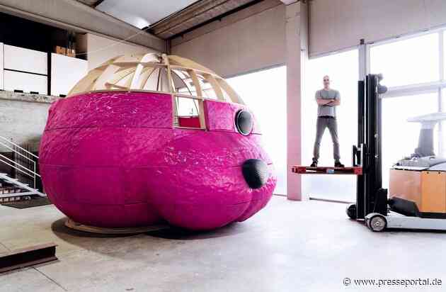 Der Pink Bear Pavillon auf dem Kulturfestival altonale: Die University of Europe for Applied Sciences kooperiert mit Künstler LUAP