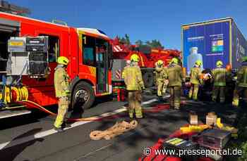 FW Hannover: Eine schwerverletzte Person bei einem Verkehrsunfall auf der Autobahn 2