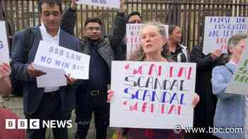 Families facing no-win no-fee legal bills lobby MPs