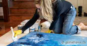 Calgary artists turn Porsche hood into canvas for charity