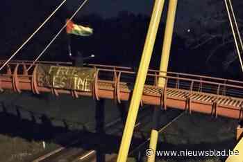 Spandoeken voor vrij Palestina op vier drukke plaatsen in Limburg