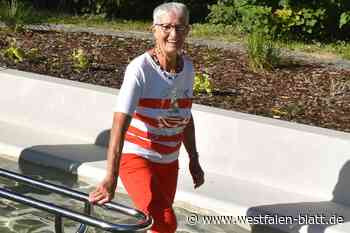 Das Kneippsche Tretbecken in Bad Driburg ist wieder befüllt