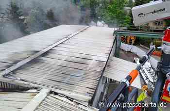 FW Konstanz: Brand einer Lagerhalle