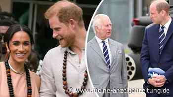 „Albtraum“: Charles und William entrüstet über heikle Reise von Meghan und Harry