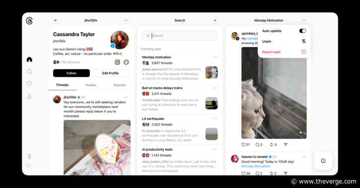 Threads starts testing a TweetDeck-like feed of real-time posts