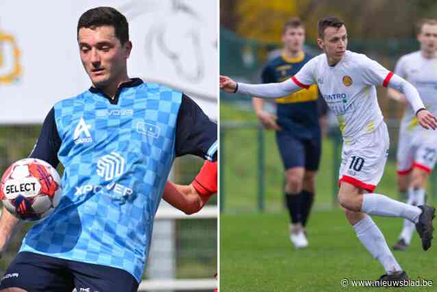 Straks zijn ze ploegmaats, maar nu bikkelen Radek Sidorski en Quinten Wayenbergh nog om de knikkers: “Mijn ideale scenario? Nu promoveren met Laarne-Kalken, volgend jaar met Schelde”