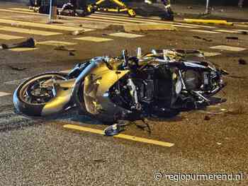 Motorrijder onderuit op de Verzetslaan in Purmerend