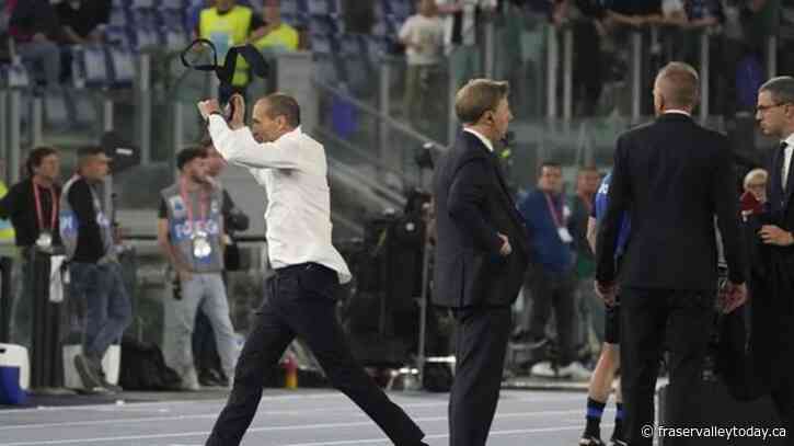 Juventus fires coach Massimiliano Allegri for his outburst toward the refs in the Italian Cup final