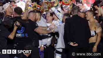 Fury shoves Usyk at weigh-in for super-fight