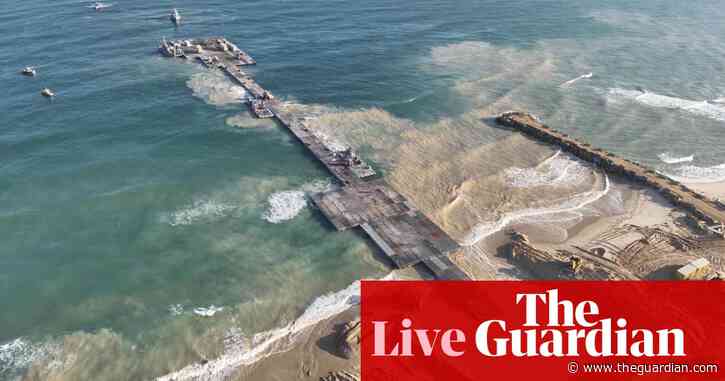 Hamas ‘rejects’ any military presence in Gaza as aid begins to arrive along US-made pier –  as it happened