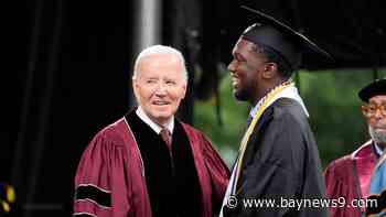 Biden tells Morehouse graduates that he hears their voices of protest over the war in Gaza