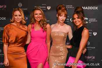 Cheryl breaks down live on stage as she is supported by Girls Aloud bandmates