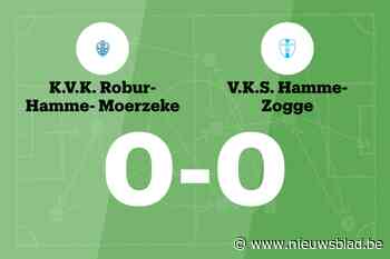 Doelpuntloos gelijkspel tussen KVK Robur Hamme-Moerzeke en VKS Hamme-Zogge