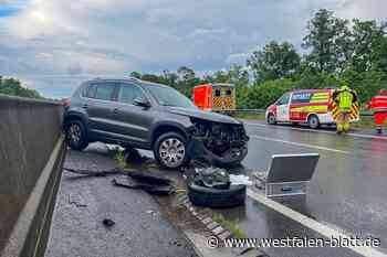 Achtung Aquaplaning: Unfallmarathon auf der A30 am Pfingstsonntag
