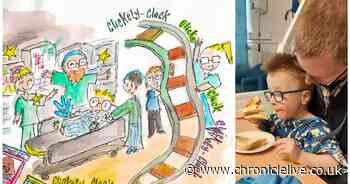 Mum gives 'hugest thank you' to team at Sunderland Royal with special artwork for looking after her son