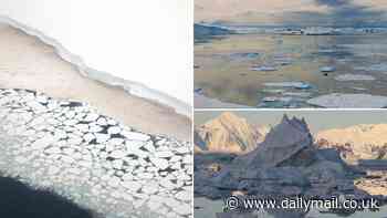 Antarctic sea ice reached a record low last year with 770,000 square miles less than usual - and scientists say climate change is to blame