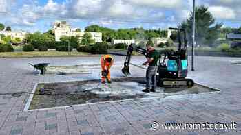 Cesano, via ai lavori di riqualificazione in piazza Antonio Basso in attesa dei giochi per i bambini