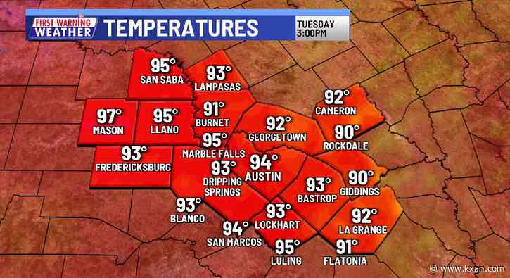 Heat holds steady through Thursday with low storm chances