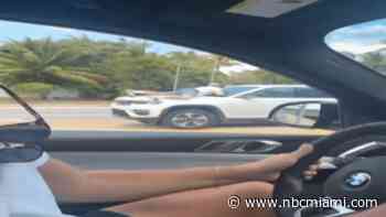 Video shows man on car in North Miami hit-and-run that left him with brain injury