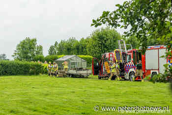 #DeHoef - Man met grasmaaier te water in De Hoef