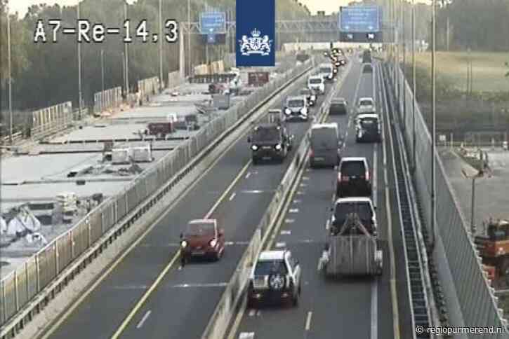 Fileleed op A7 begonnen: vanochtend enorme vertraging “ruim anderhalf uur”