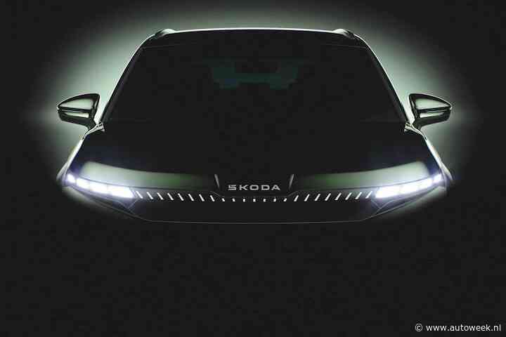 Gloednieuwe elektrische Skoda toont neus ruim voor onthulling
