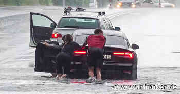 Wetter-Chaos in Franken: Massiver Regen, Hochwasser - Menschen müssen gerettet werden