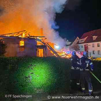 Nächtliche Explosion: Wohnhaus komplett zerstört