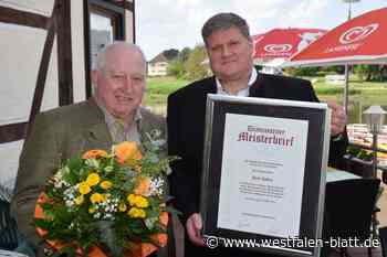 Diamantener Meisterbrief für Bäcker Paul Hodes aus Herstelle