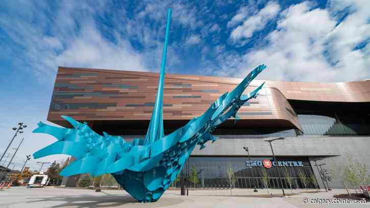 New public art unveiled outside of expanded BMO Centre at Stampede Park