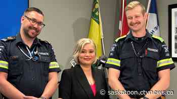 'My guardian angels': Saskatoon woman meets the paramedics who saved her life