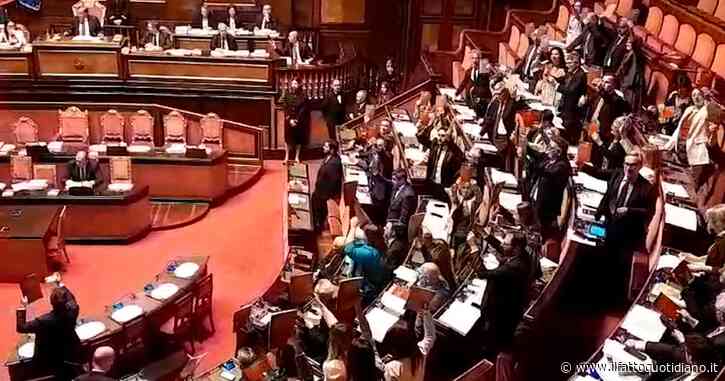Bagarre al Senato durante la discussione sul premierato: le opposizioni sventolano copie della Costituzione in Aula – Video