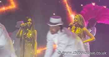 Cheryl 'rescued' by Nadine Coyle as Girls Aloud bandmate steps in during gig