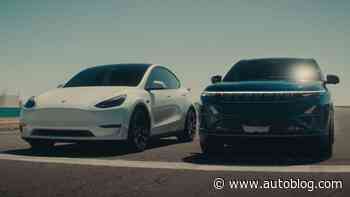 Jeep Wagoneer S EV gets first teaser video, Model Y gets a cameo