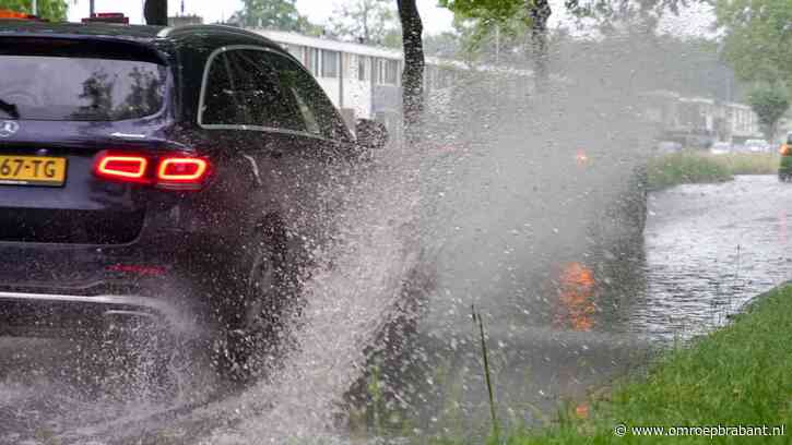Stevige onweersbuien trekken over Brabant, opnieuw kans op wateroverlast