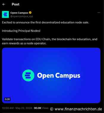 Open Campus Prognose: Bildungs-Coin explodiert 103 % in 7 Tagen