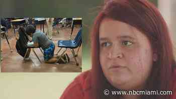 Mom seeks answers after picture shows child working without desk at Homestead school