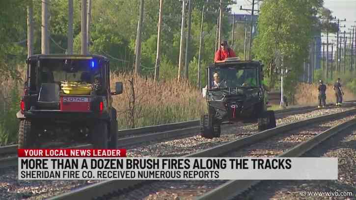 Brush fires ignite along train tracks near Military Road, Sheridan Drive