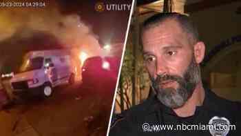 ‘Put yourself aside': Bodycam video shows officer helping save survivors of fiery crash in Lauderhill