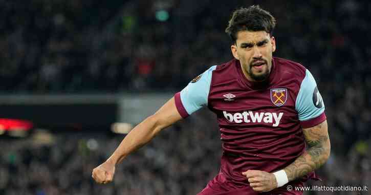 Paquetá del West Ham rischia la squalifica a vita: quattro ammonizioni hanno violato le norme sulle scommesse